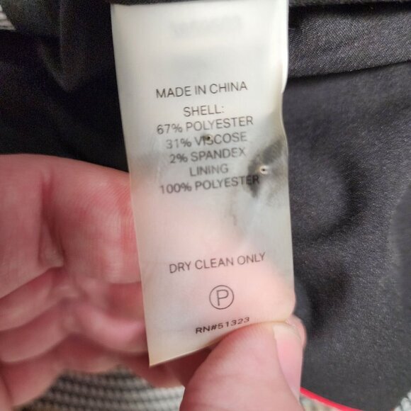 Court And Rowe Blazer Houndstooth Plaid Womens 12 Gold‎ Button Bolton - Picture 11 of 13